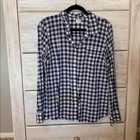 J. Crew Checkered Button Down - Picture 1 of 3